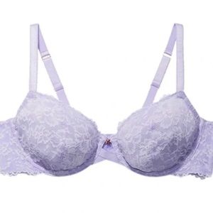 NWT Savage x Fenty Unlined Underwire Floral Lace Bra Lavender Plus Sz 46 D